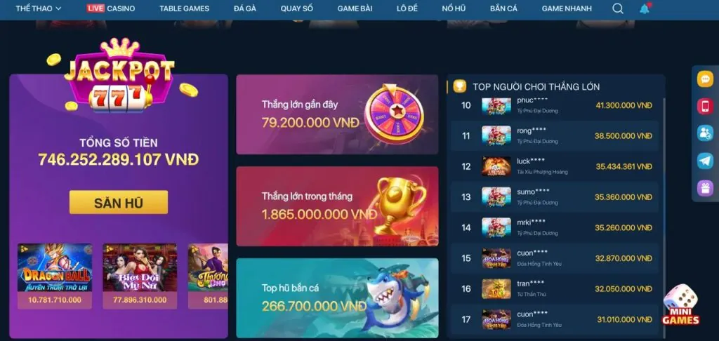 Game nổ hũ với đồ họa đẹp mắt và cơ hội trúng lớn